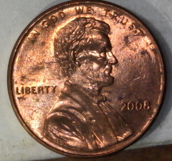 2008-P-Lincoln-Memorial-Cent-With-Huge-Die-Chip!-Aka-Hornet's-Nest